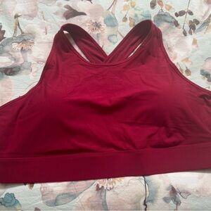 Fabletics Deep Red Sports Bra Plus Size